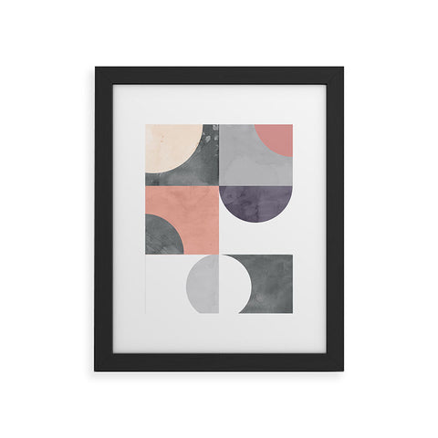 Emanuela Carratoni Geometric Moontime Framed Art Print