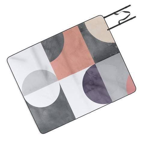 Emanuela Carratoni Geometric Moontime Picnic Blanket