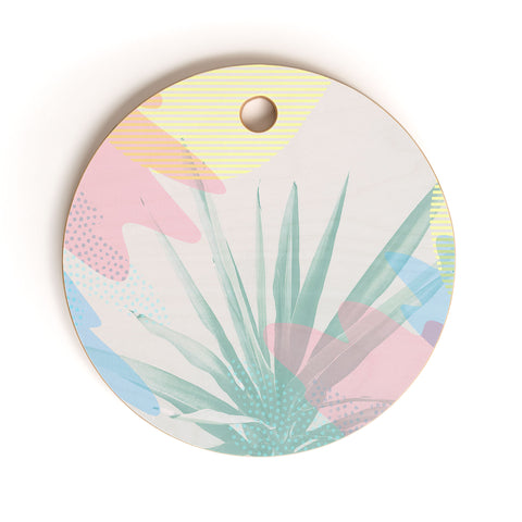 Emanuela Carratoni Geometric Palm Cutting Board Round