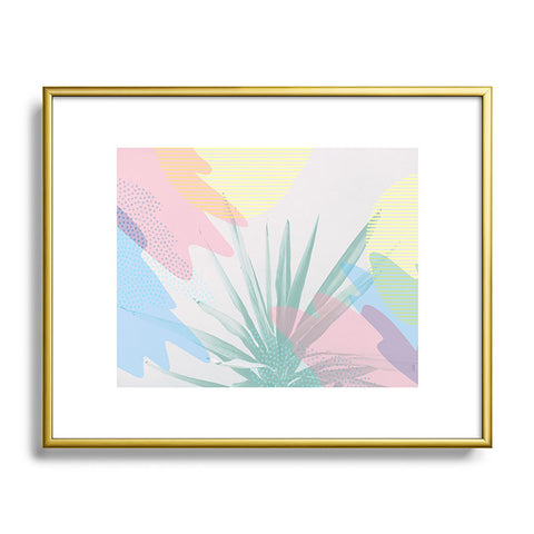 Emanuela Carratoni Geometric Palm Metal Framed Art Print
