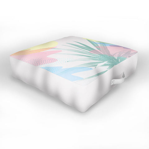 Emanuela Carratoni Geometric Palm Outdoor Floor Cushion
