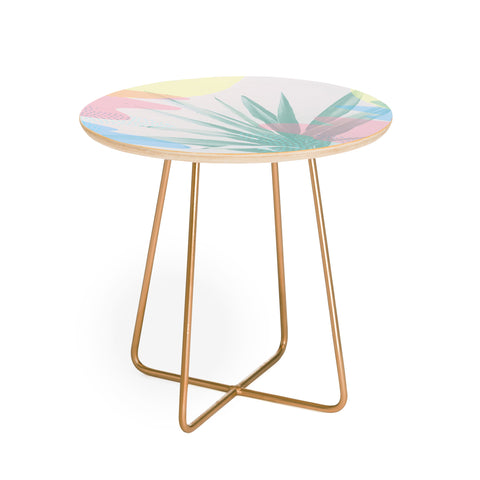 Emanuela Carratoni Geometric Palm Round Side Table