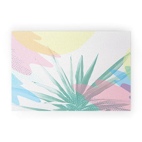 Emanuela Carratoni Geometric Palm Welcome Mat