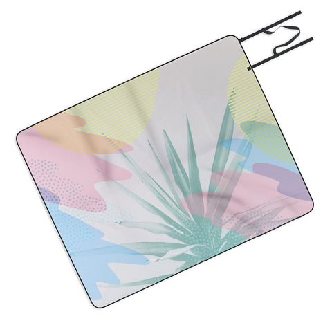Emanuela Carratoni Geometric Palm Picnic Blanket