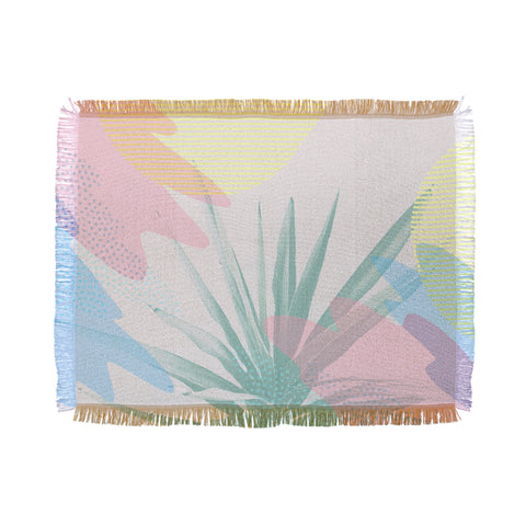 Emanuela Carratoni Geometric Palm Throw Blanket