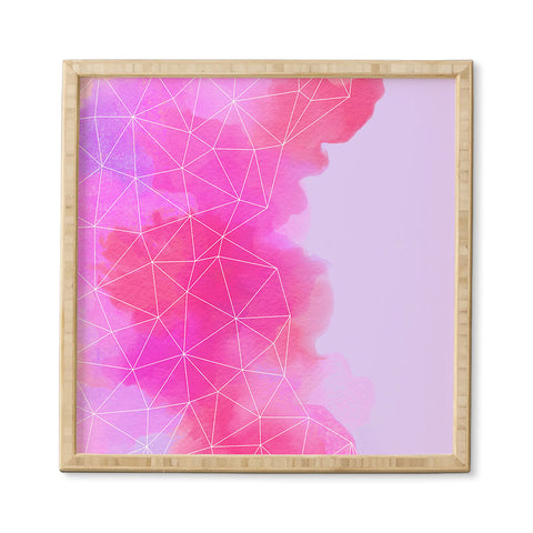 Emanuela Carratoni Geometric Pink Shadows Framed Wall Art
