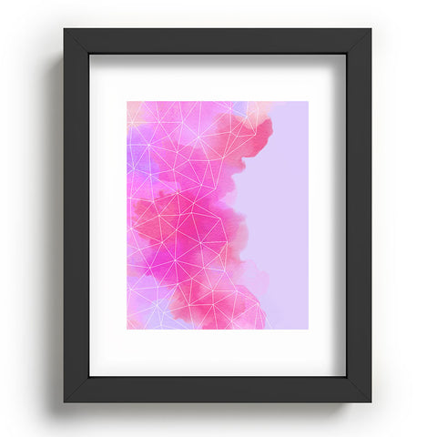 Emanuela Carratoni Geometric Pink Shadows Recessed Framing Rectangle