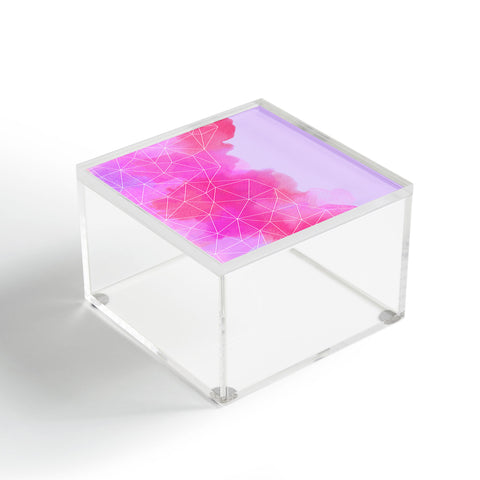 Emanuela Carratoni Geometric Pink Shadows Acrylic Box