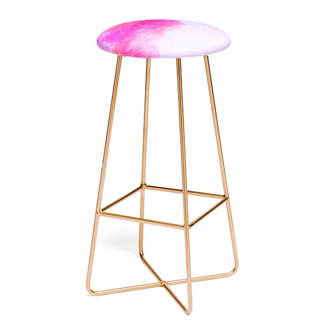 Emanuela Carratoni Geometric Pink Shadows Bar Stool