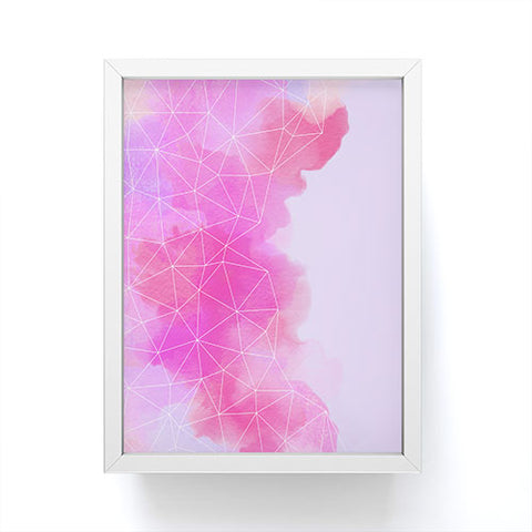 Emanuela Carratoni Geometric Pink Shadows Framed Mini Art Print