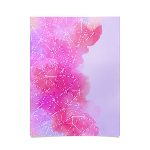 Emanuela Carratoni Geometric Pink Shadows Poster