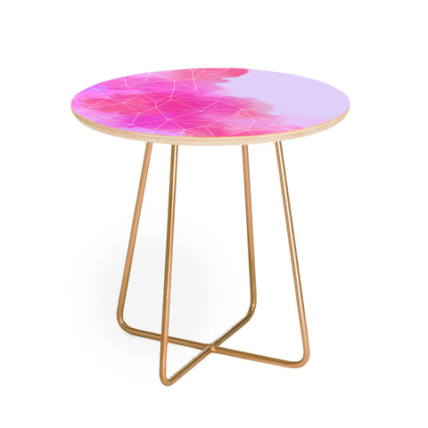 Emanuela Carratoni Geometric Pink Shadows Round Side Table