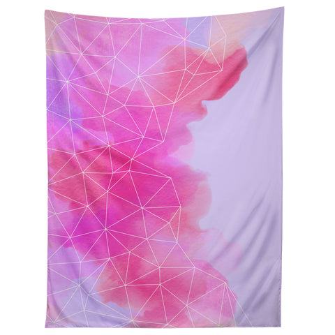 Emanuela Carratoni Geometric Pink Shadows Tapestry