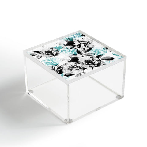 Emanuela Carratoni Gray and Blue Rose Garden Acrylic Box