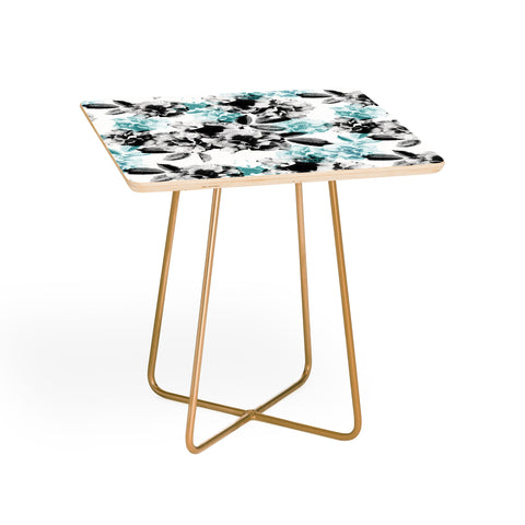 Emanuela Carratoni Gray and Blue Rose Garden Side Table