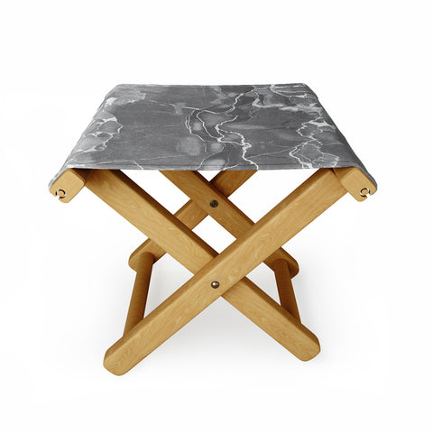 Emanuela Carratoni Grey Marble Folding Stool