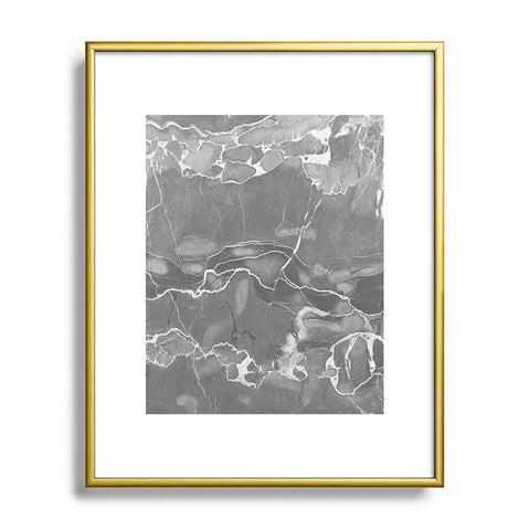 Emanuela Carratoni Grey Marble Metal Framed Art Print