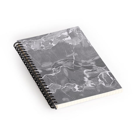 Emanuela Carratoni Grey Marble Spiral Notebook