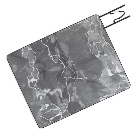 Emanuela Carratoni Grey Marble Picnic Blanket
