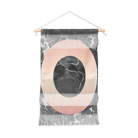 Emanuela Carratoni Grey Marble with a Pink Circle Wall Hanging Portrait