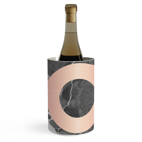 Emanuela Carratoni Grey Marble with a Pink Circle Wine Chiller