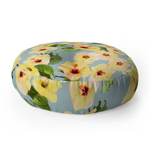 Emanuela Carratoni Hawaiian Style Floor Pillow Round
