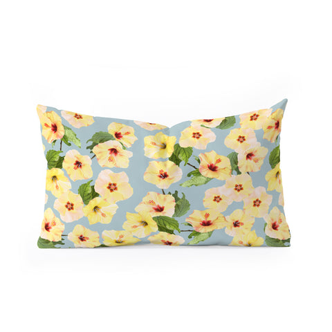 Emanuela Carratoni Hawaiian Style Oblong Throw Pillow