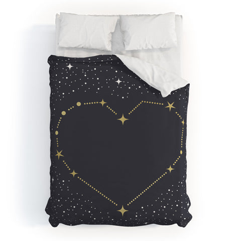 Emanuela Carratoni Heart Constellation Duvet Cover