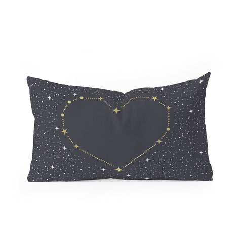 Emanuela Carratoni Heart Constellation Oblong Throw Pillow