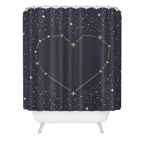 Emanuela Carratoni Heart Constellation Shower Curtain
