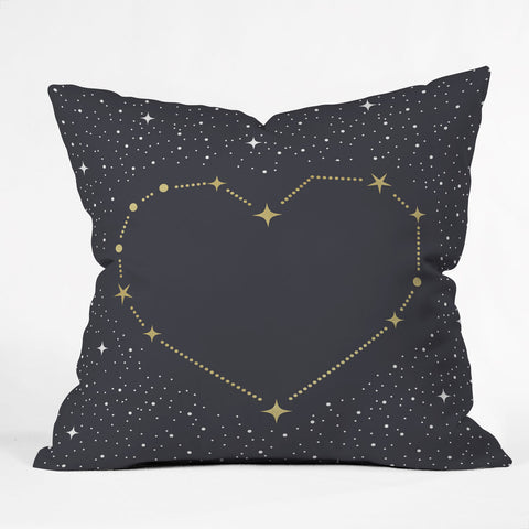 Emanuela Carratoni Heart Constellation Throw Pillow