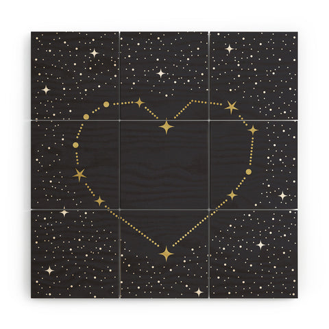 Emanuela Carratoni Heart Constellation Wood Wall Mural