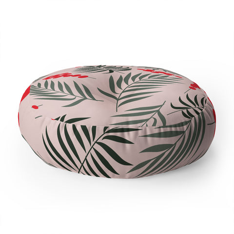 Emanuela Carratoni Holiday Mistletoe Floor Pillow Round