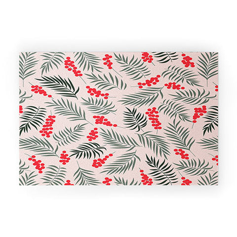 Emanuela Carratoni Holiday Mistletoe Welcome Mat