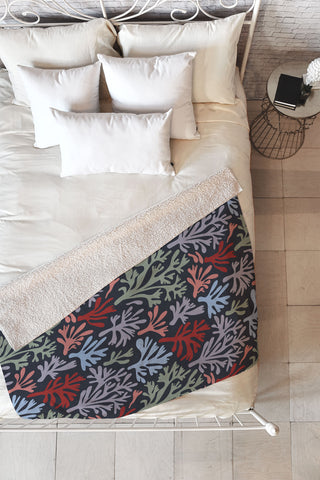 Emanuela Carratoni Icelandic Moss Fleece Throw Blanket