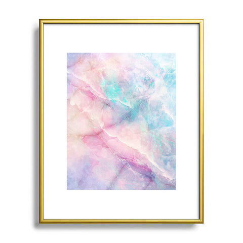 Emanuela Carratoni Iridescent Marble Metal Framed Art Print