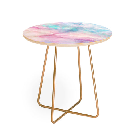 Emanuela Carratoni Iridescent Marble Round Side Table