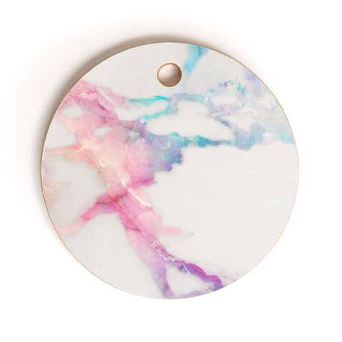 Emanuela Carratoni Iridescent Vein Marble Cutting Board Round