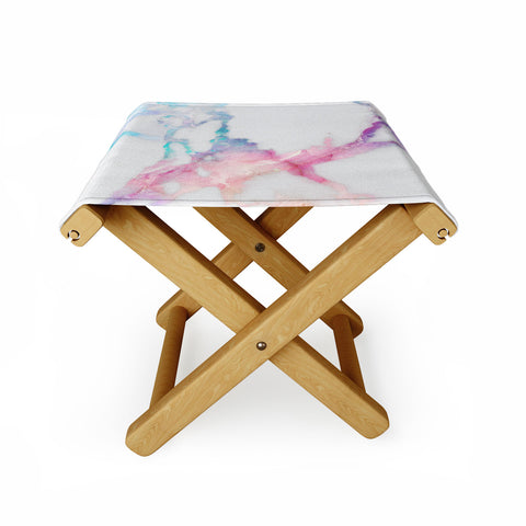 Emanuela Carratoni Iridescent Vein Marble Folding Stool