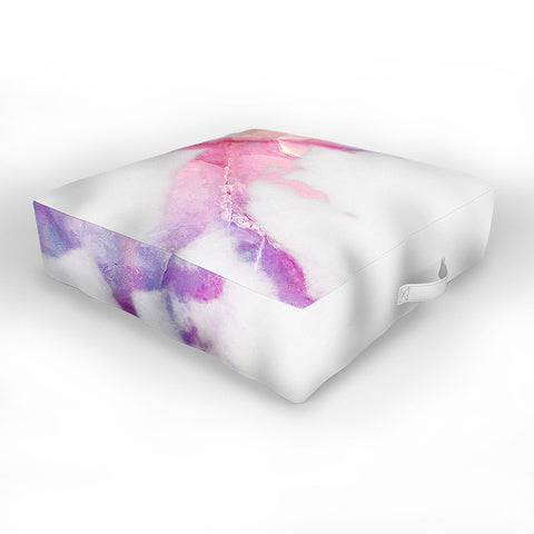 Emanuela Carratoni Iridescent Vein Marble Outdoor Floor Cushion