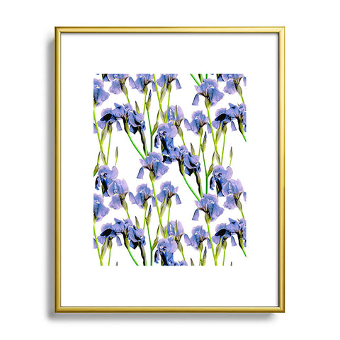 Emanuela Carratoni Iris Spring Pattern Metal Framed Art Print