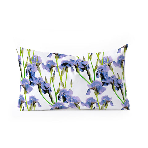 Emanuela Carratoni Iris Spring Pattern Oblong Throw Pillow