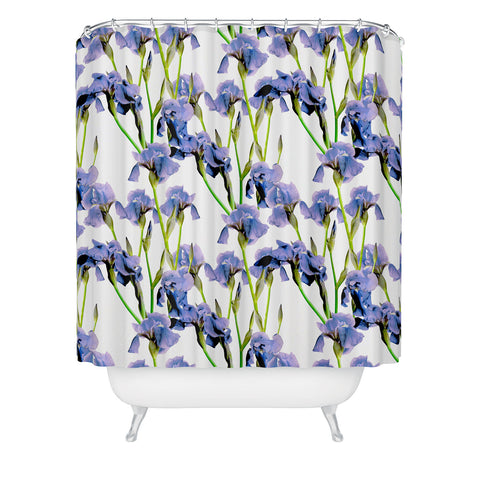 Emanuela Carratoni Iris Spring Pattern Shower Curtain