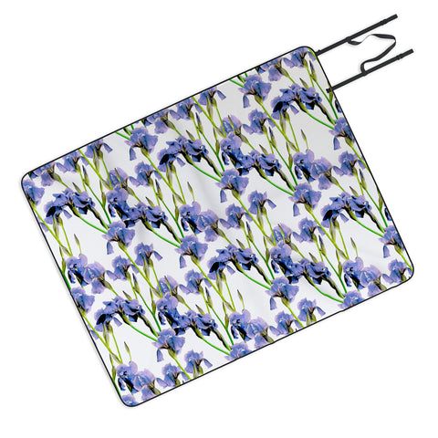 Emanuela Carratoni Iris Spring Pattern Picnic Blanket
