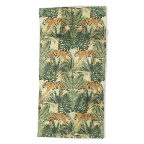 Emanuela Carratoni Jungle Tigers Beach Towel