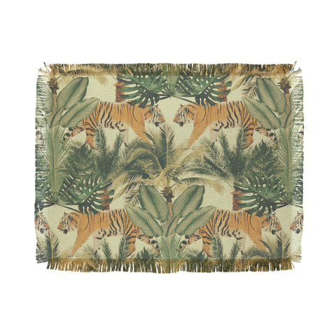 Emanuela Carratoni Jungle Tigers Throw Blanket