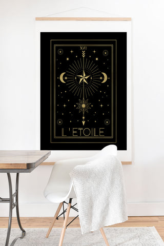 Emanuela Carratoni L Etoile or The Star Gold Art Print And Hanger