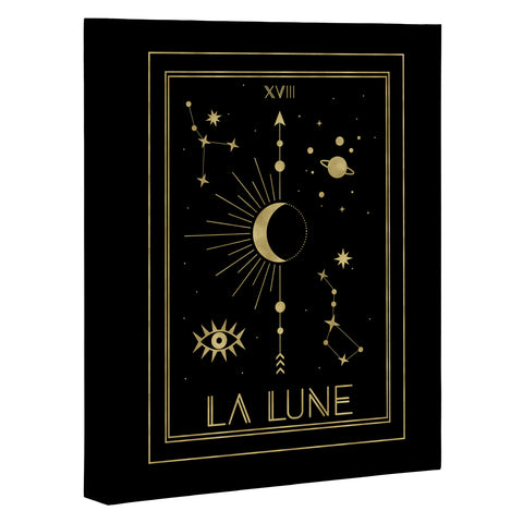 Emanuela Carratoni La Lune or The Moon Gold Art Canvas