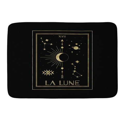 Emanuela Carratoni La Lune or The Moon Gold Memory Foam Bath Mat