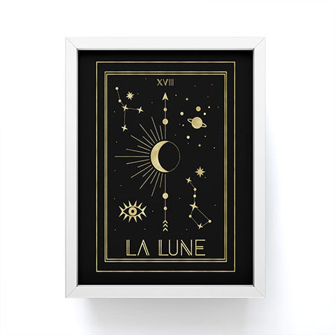 Emanuela Carratoni La Lune or The Moon Gold Framed Mini Art Print